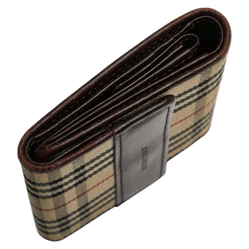 Burberry Nova Check Canvas Leather Wallet