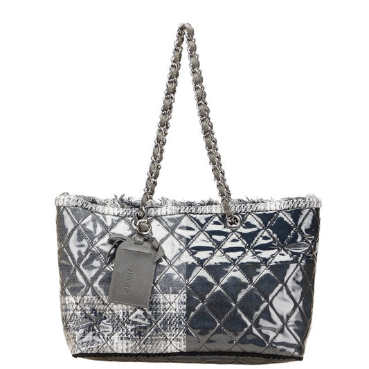 Chanel Matelasse Vinyl Tweed Tote Bag