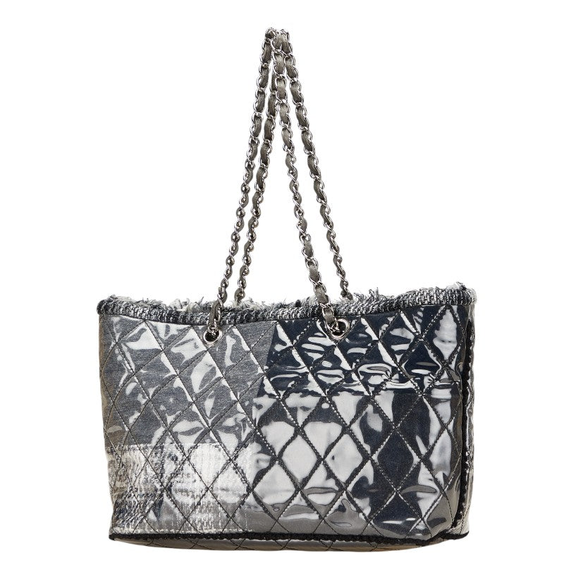 Chanel Matelasse Vinyl Tweed Tote Bag