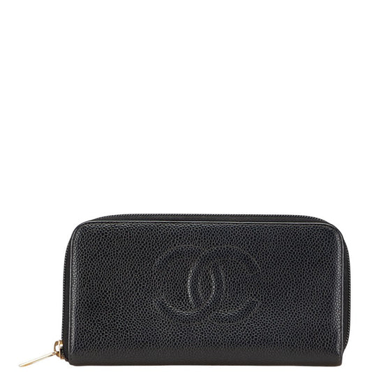 Chanel Coco Mark Caviar Long Wallet
