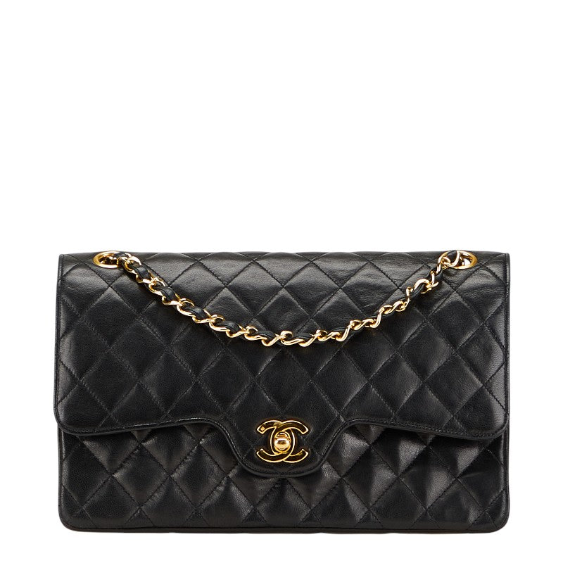 Chanel Matelasse Coco Mark Double Flap Lambskin Shoulder Bag
