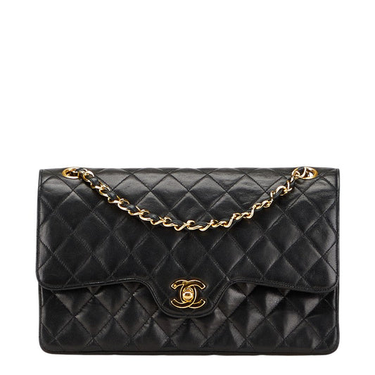 Chanel Matelasse Coco Mark Double Flap Lambskin Shoulder Bag
