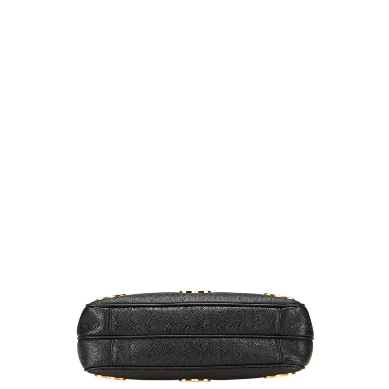 Chanel Triple Coco Mark Caviar Skin Chain Tote Bag