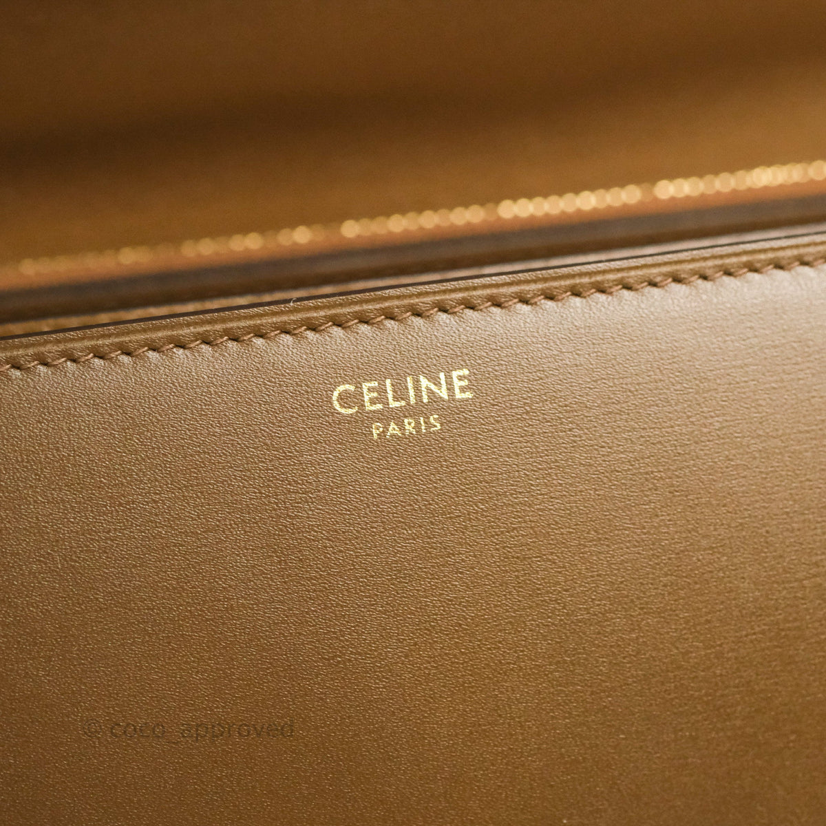Celine Medium Classic Box Flap Caramel Smooth Calfskin