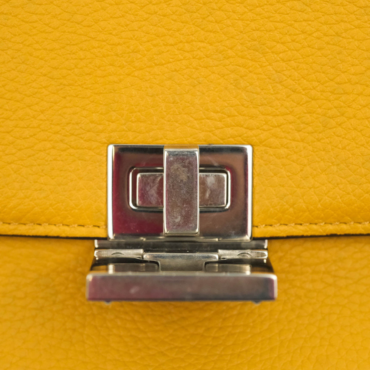 Celine Small Trapeze Bag Mustard Yellow Grained Calfskin