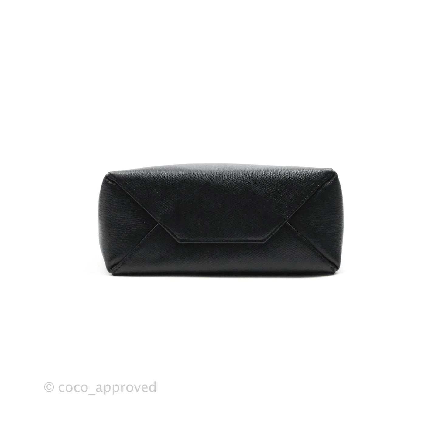 Celine Small Vertical Cabas Tote Black Grained Calfskin Silver Hardware