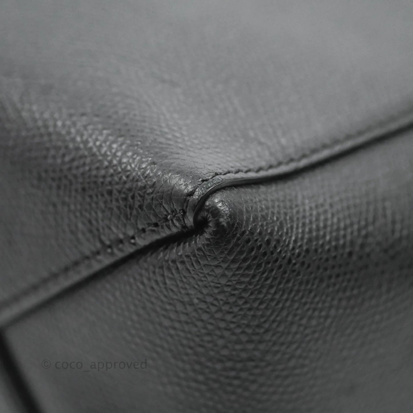 Celine Small Vertical Cabas Tote Black Grained Calfskin Silver Hardware