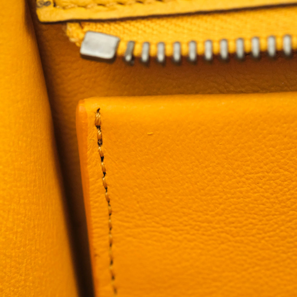 Celine Small Trapeze Bag Mustard Yellow Grained Calfskin