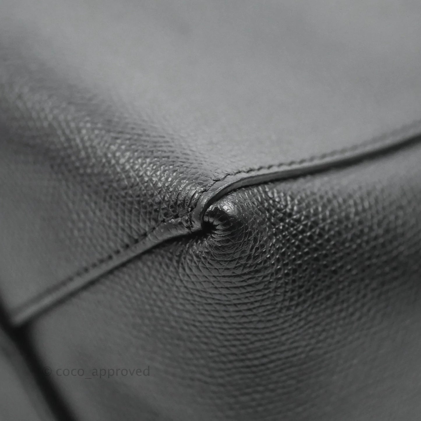 Celine Small Vertical Cabas Tote Black Grained Calfskin Silver Hardware