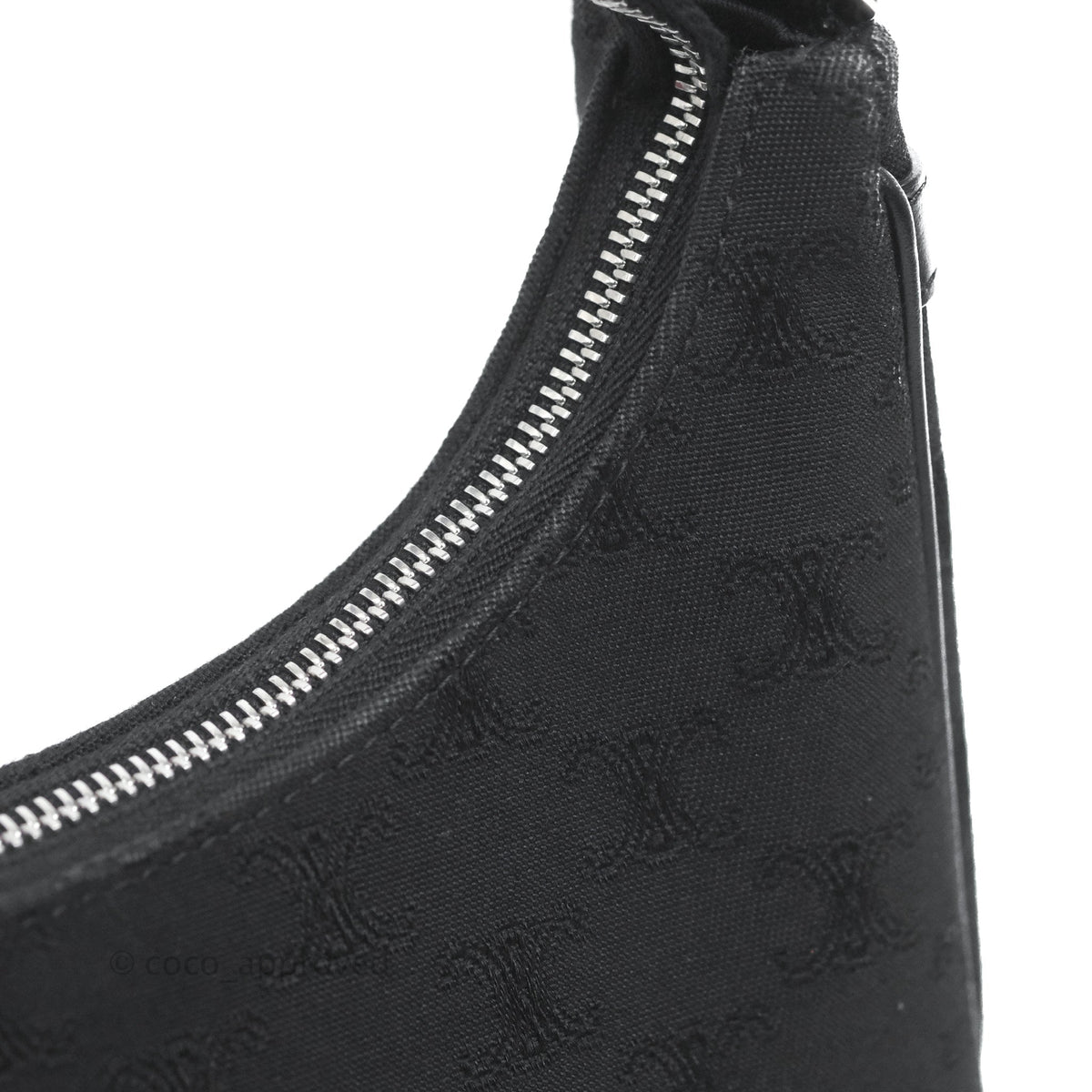 Celine Medium Ava Bag with Celine Strap Black Triomphe Jacquard Calfskin