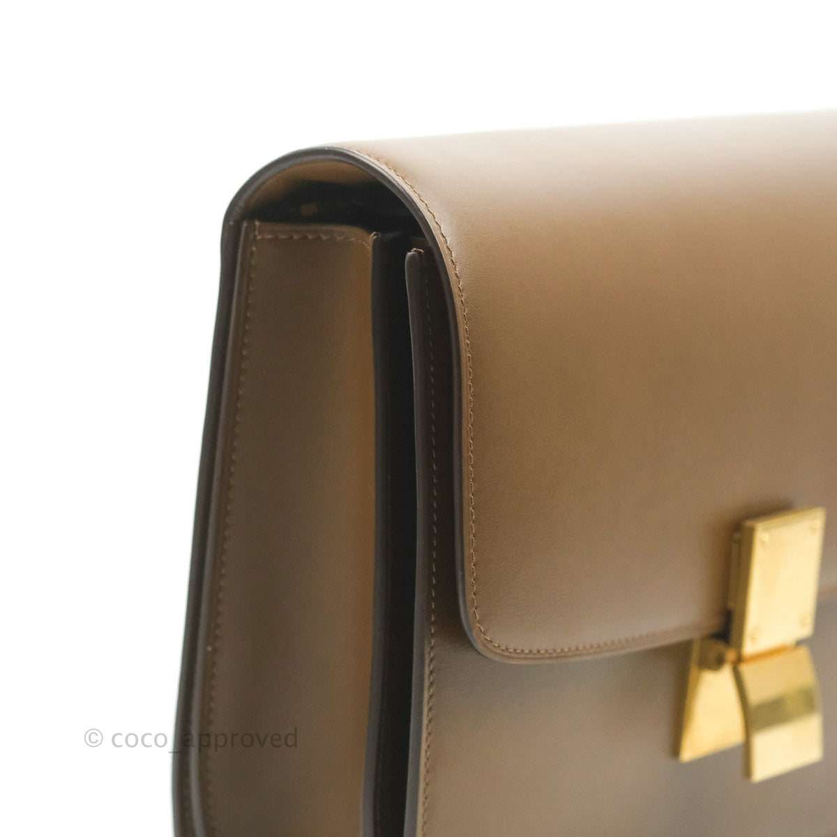 Celine Medium Classic Box Flap Caramel Smooth Calfskin