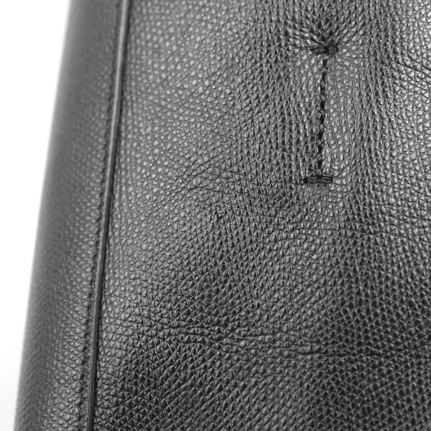 Celine Small Vertical Cabas Tote Black Grained Calfskin Silver Hardware