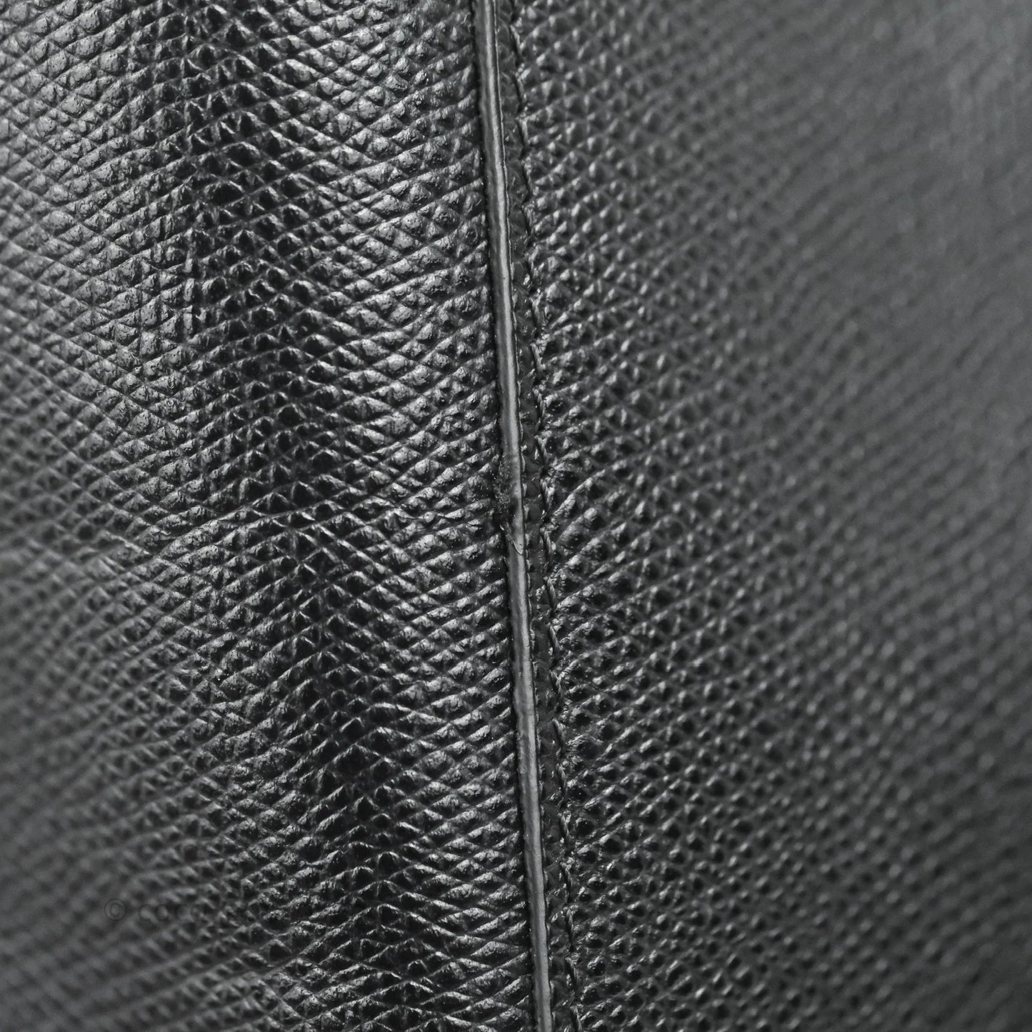 Celine Small Vertical Cabas Tote Black Grained Calfskin Silver Hardware