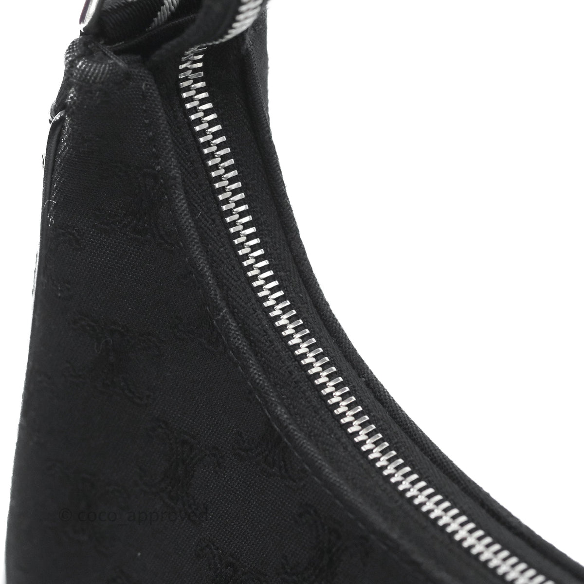 Celine Medium Ava Bag with Celine Strap Black Triomphe Jacquard Calfskin