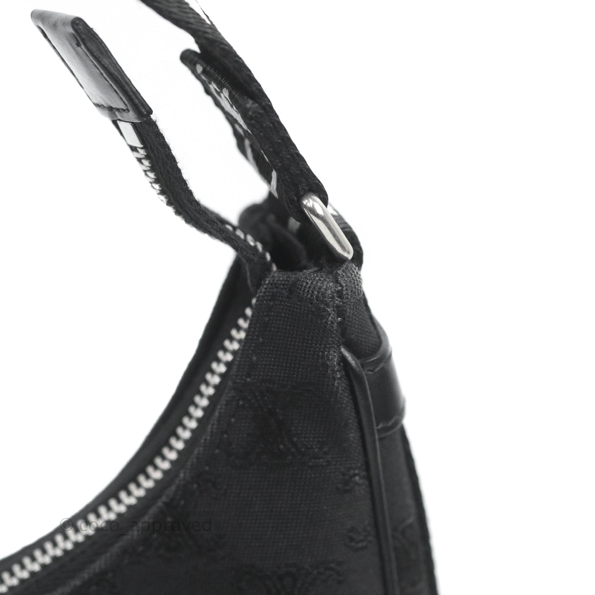 Celine Medium Ava Bag with Celine Strap Black Triomphe Jacquard Calfskin