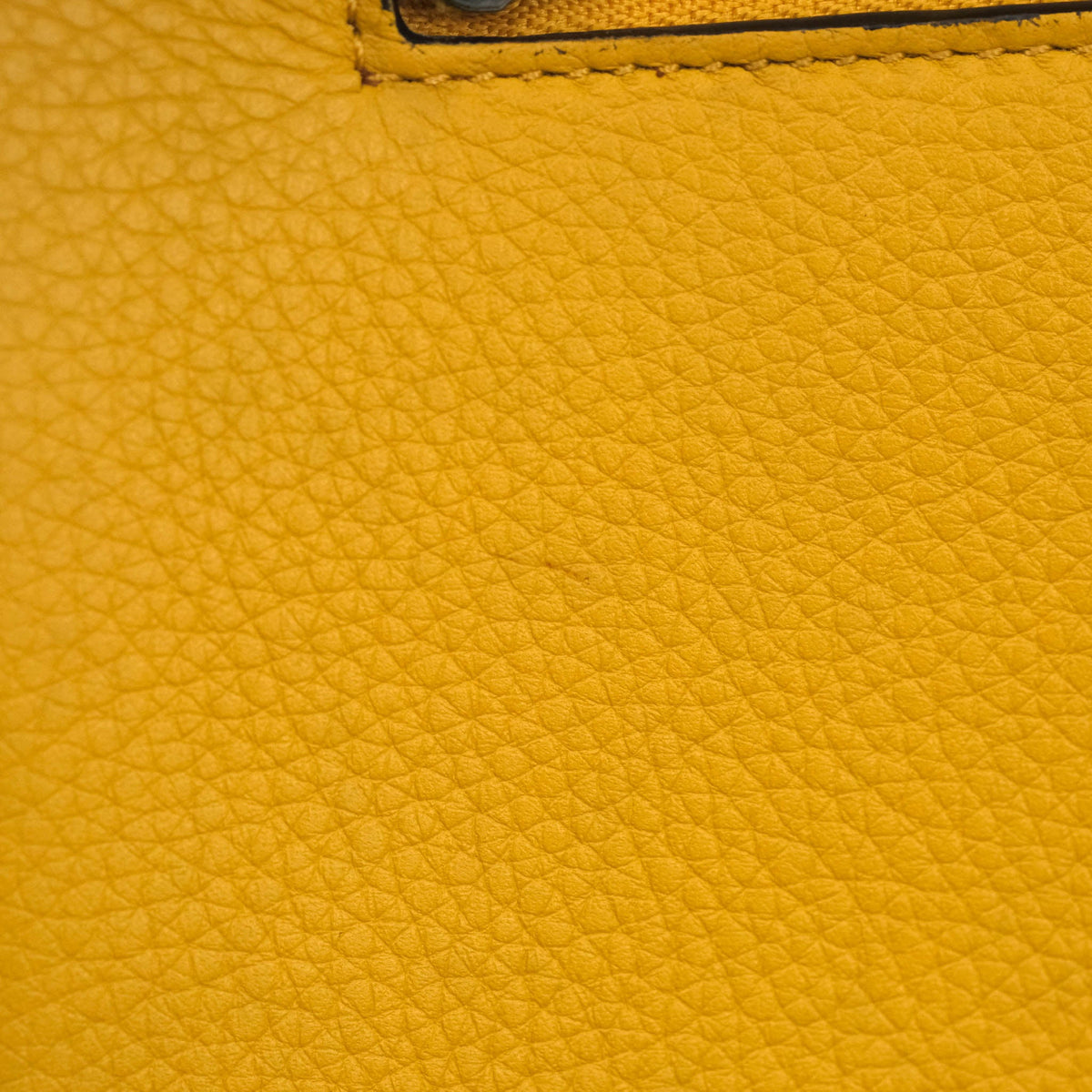 Celine Small Trapeze Bag Mustard Yellow Grained Calfskin