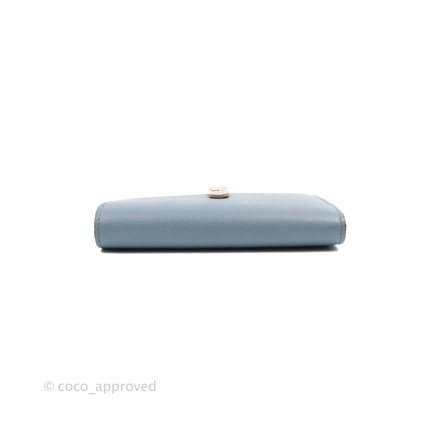 Celine Strap Medium Wallet Grained Leather Blue/Taupe