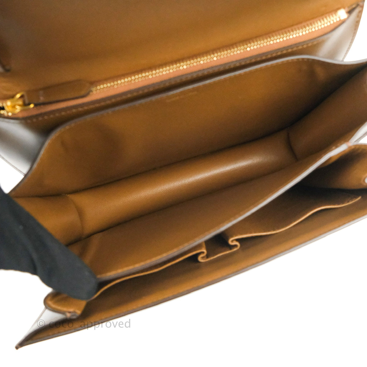 Celine Medium Classic Box Flap Caramel Smooth Calfskin