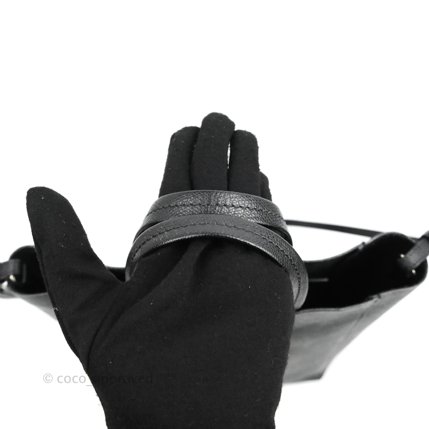 Celine Small Vertical Cabas Tote Black Grained Calfskin Silver Hardware