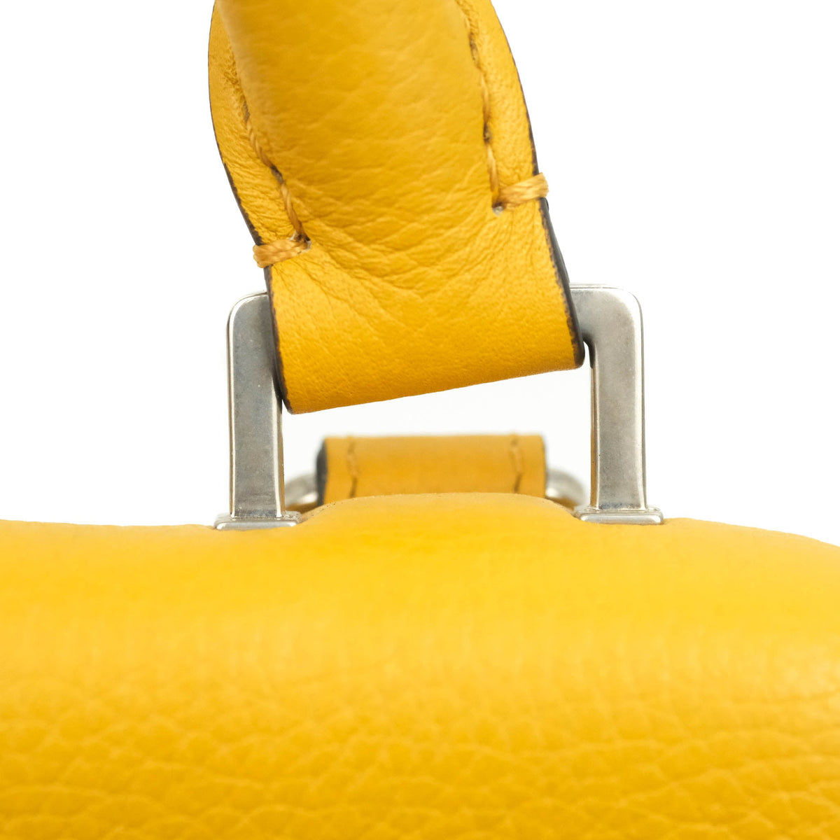 Celine Small Trapeze Bag Mustard Yellow Grained Calfskin