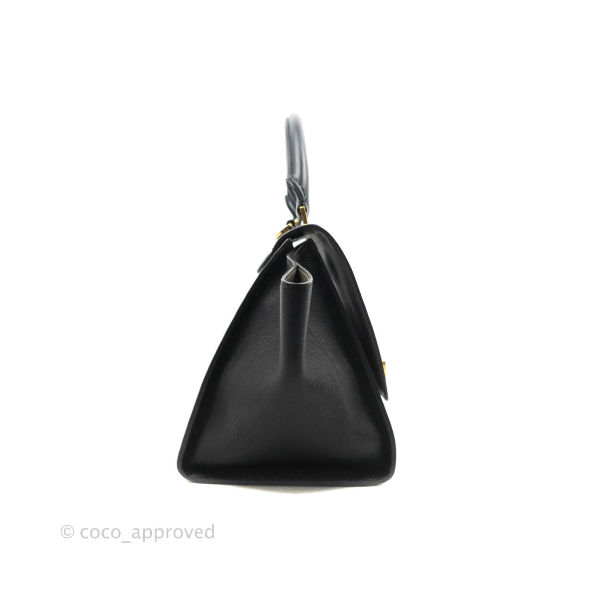 Celine Sleek Calfskin Small Tri-Color Trapeze Dark Blue