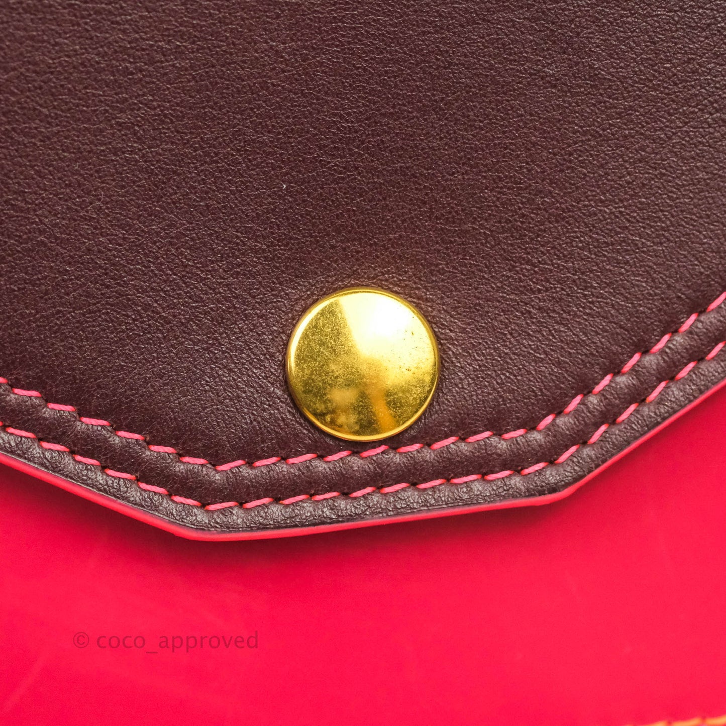 Celine Pocket Envelope Wallet on Chain Maroon