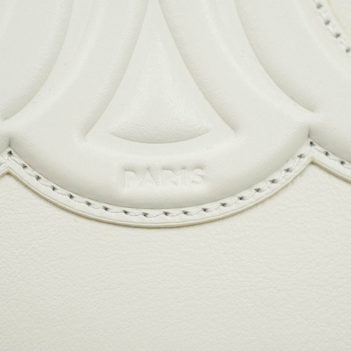 Celine Folco Cuir Triomphe White Smooth Calfskin