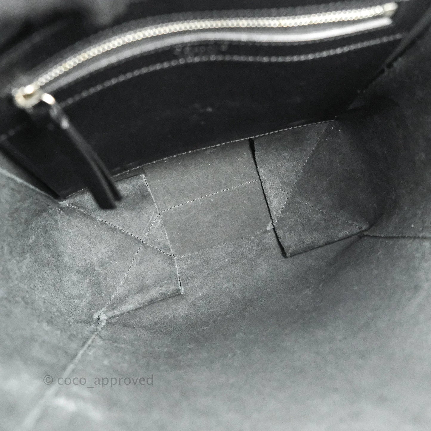 Celine Small Vertical Cabas Tote Black Grained Calfskin Silver Hardware