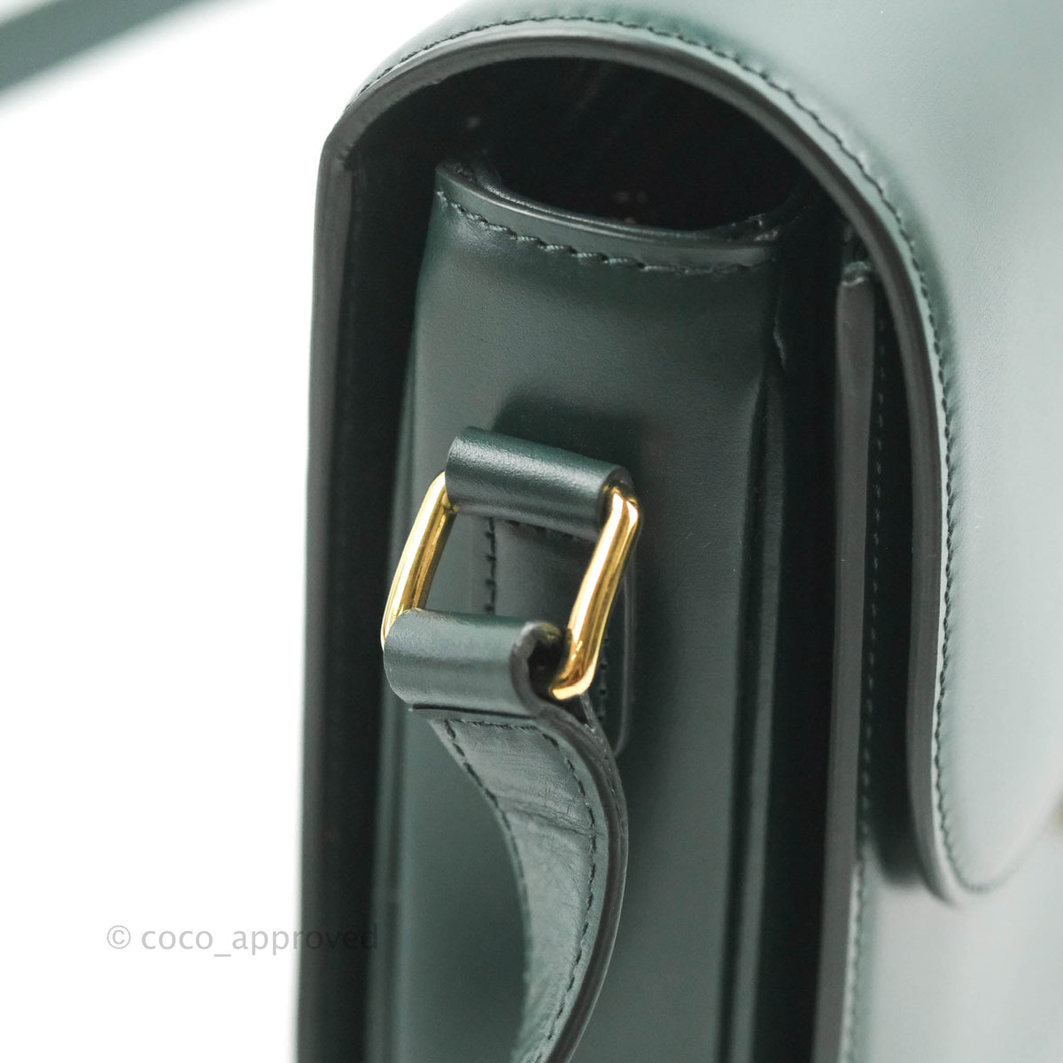 Celine Medium Triomphe Shiny Calfskin Amazone Green