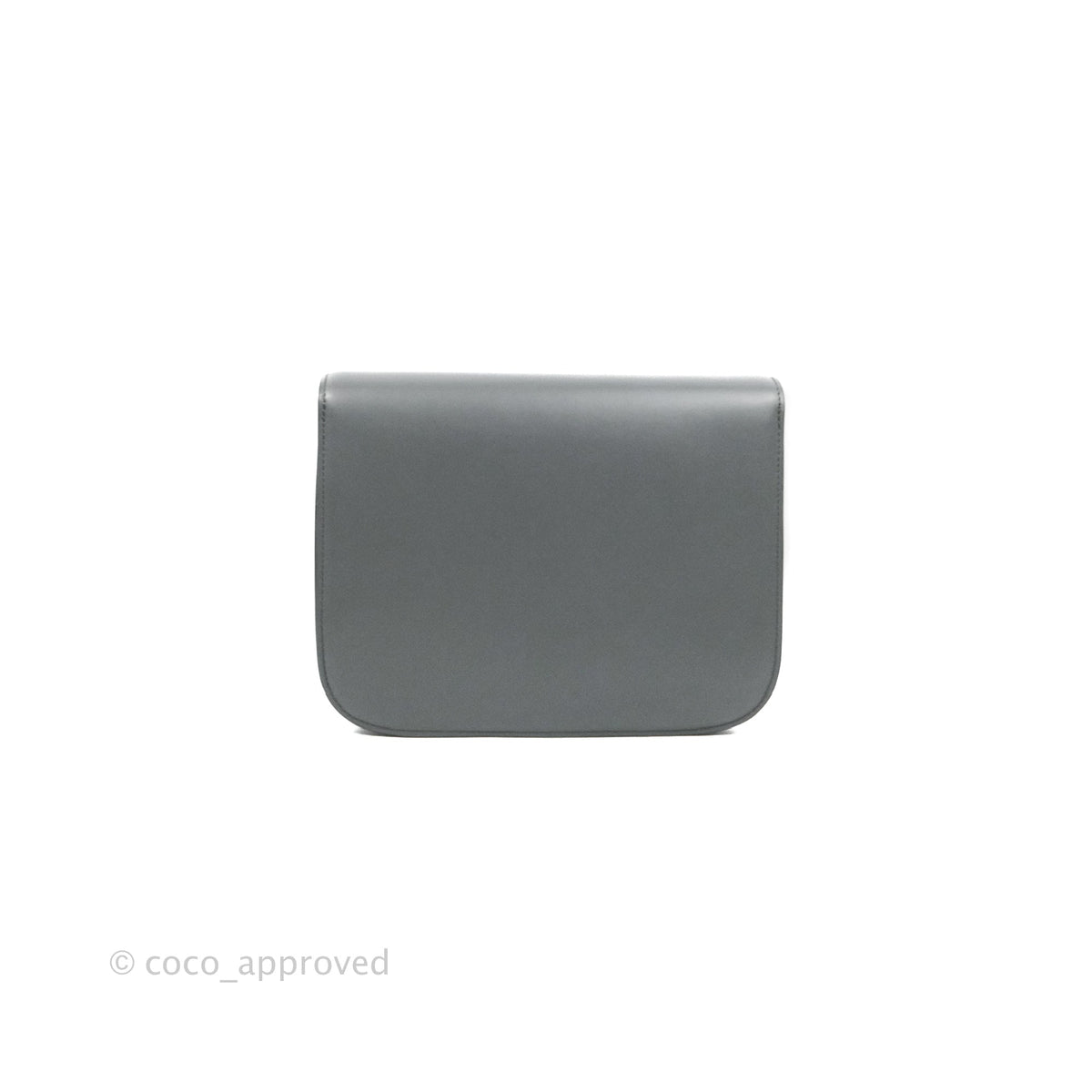 Celine Medium Classic Box Flap Grey Calfskin