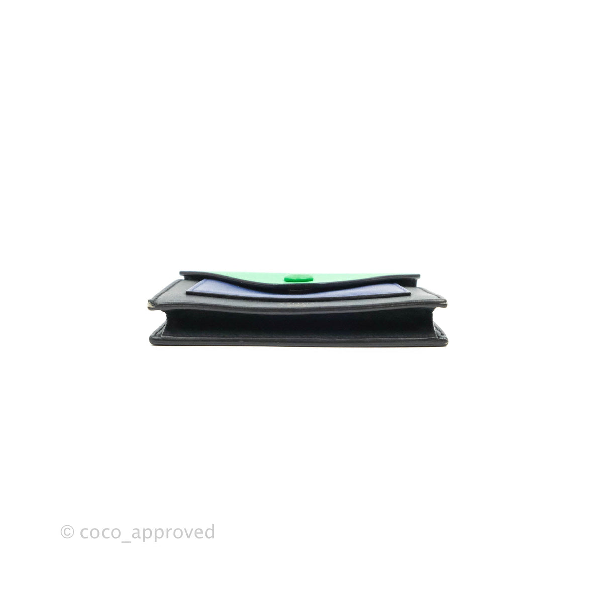 Celine Pocket Card Holder Green/Navy/Black