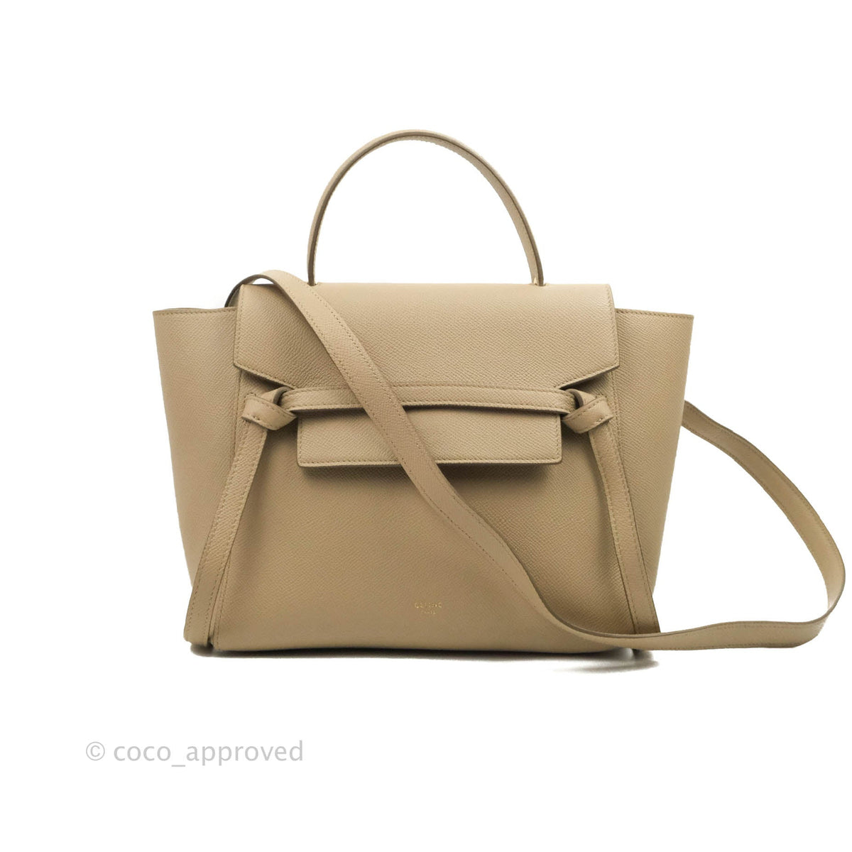 Celine Micro Belt Bag Light Taupe Grained Calfskin Gold Hardware