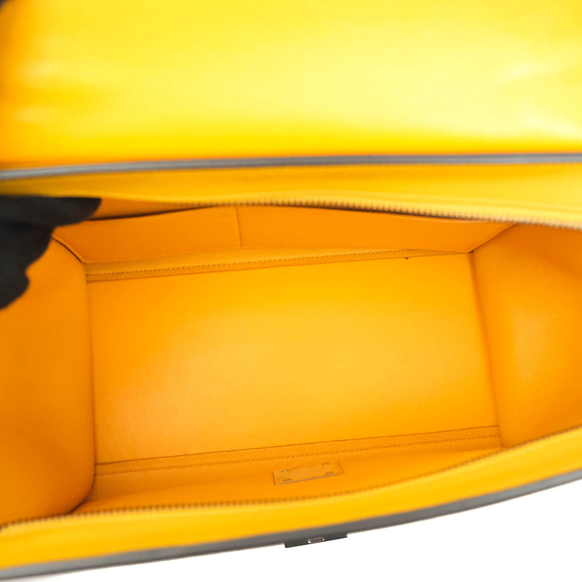 Celine Small Trapeze Bag Mustard Yellow Grained Calfskin