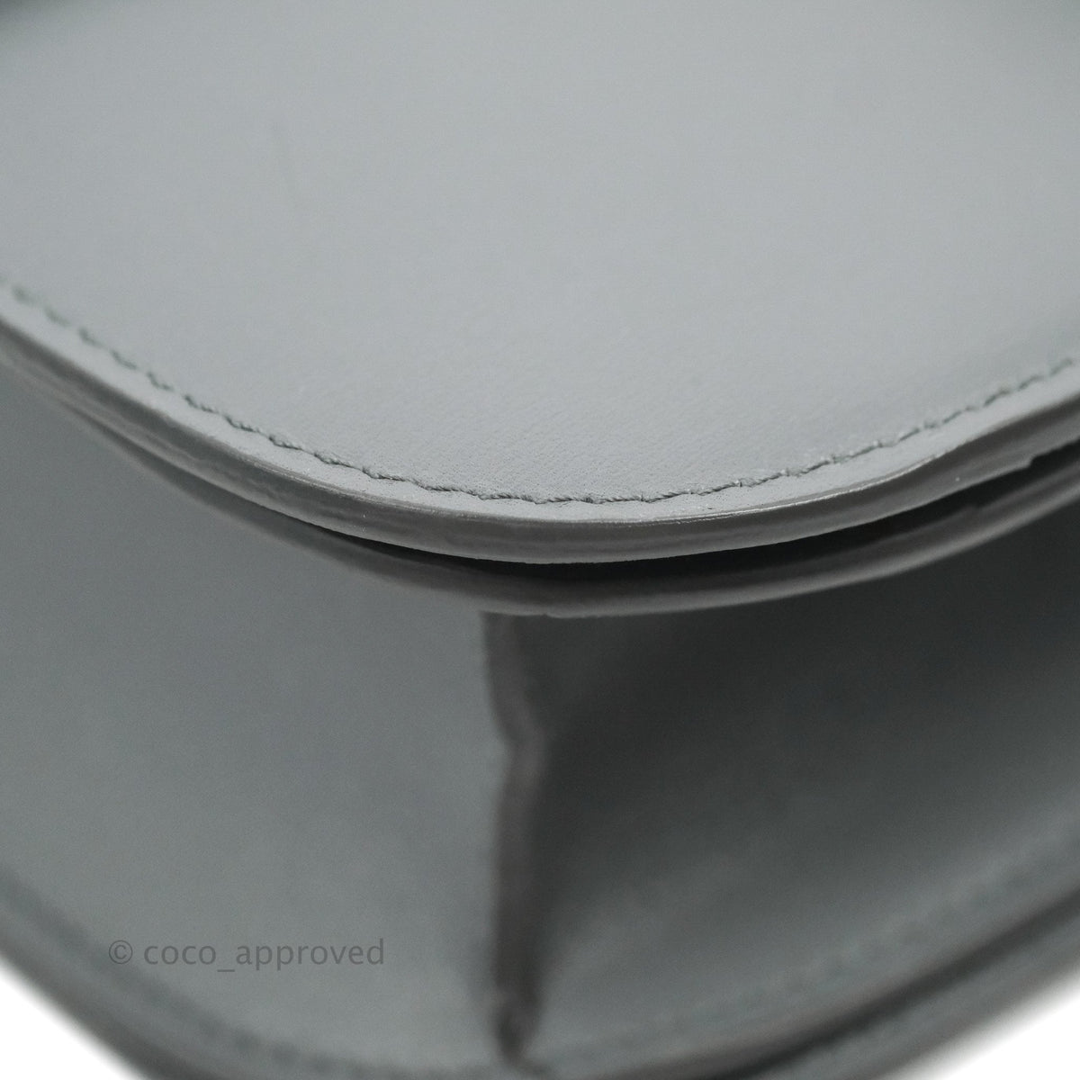 Celine Medium Classic Box Flap Grey Calfskin