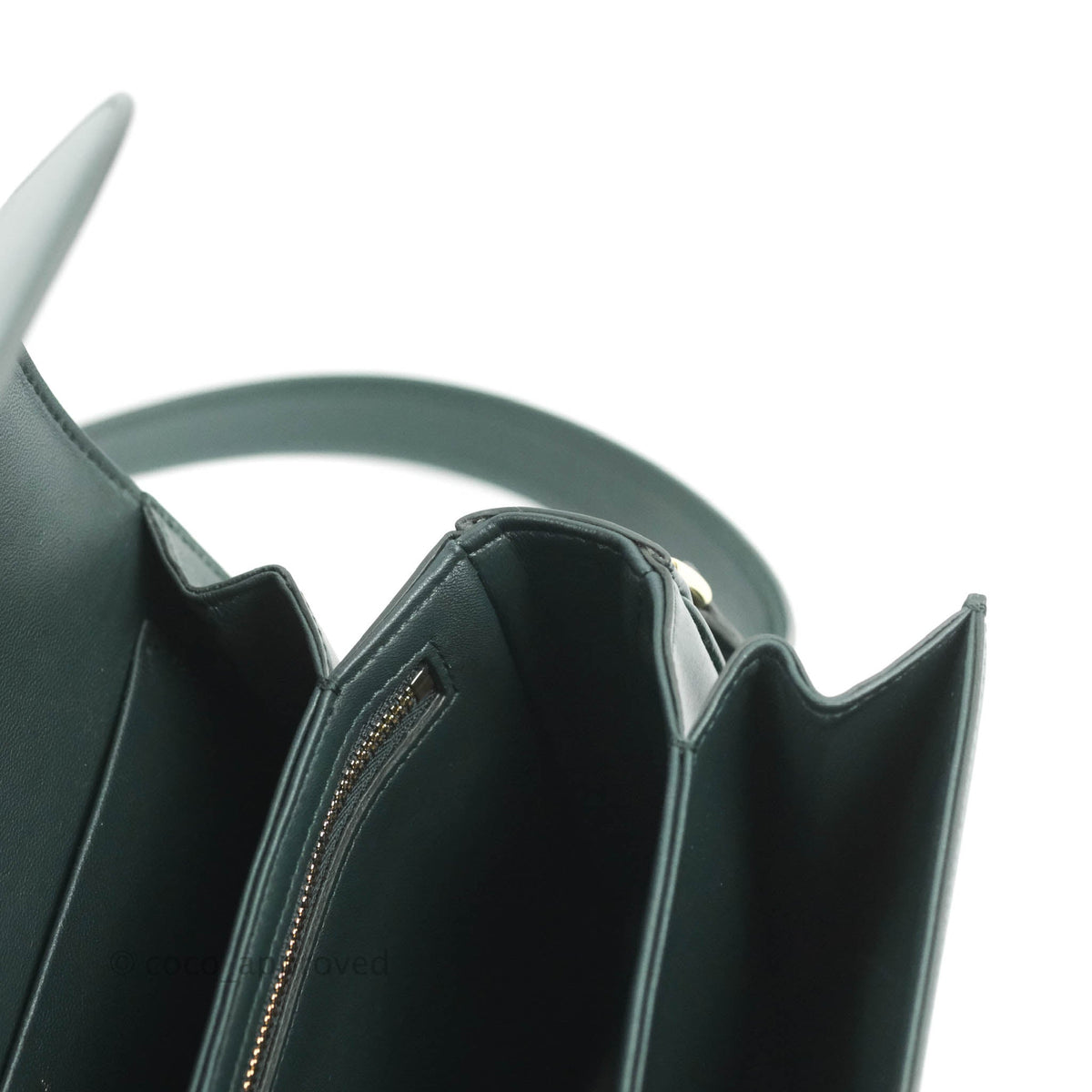 Celine Medium Triomphe Shiny Calfskin Amazone Green