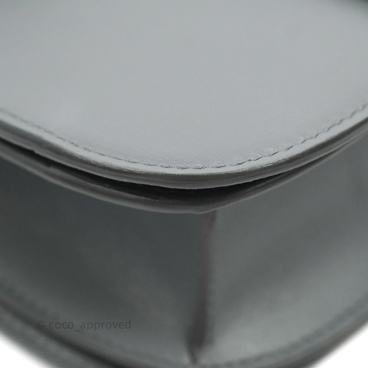Celine Medium Classic Box Flap Grey Calfskin