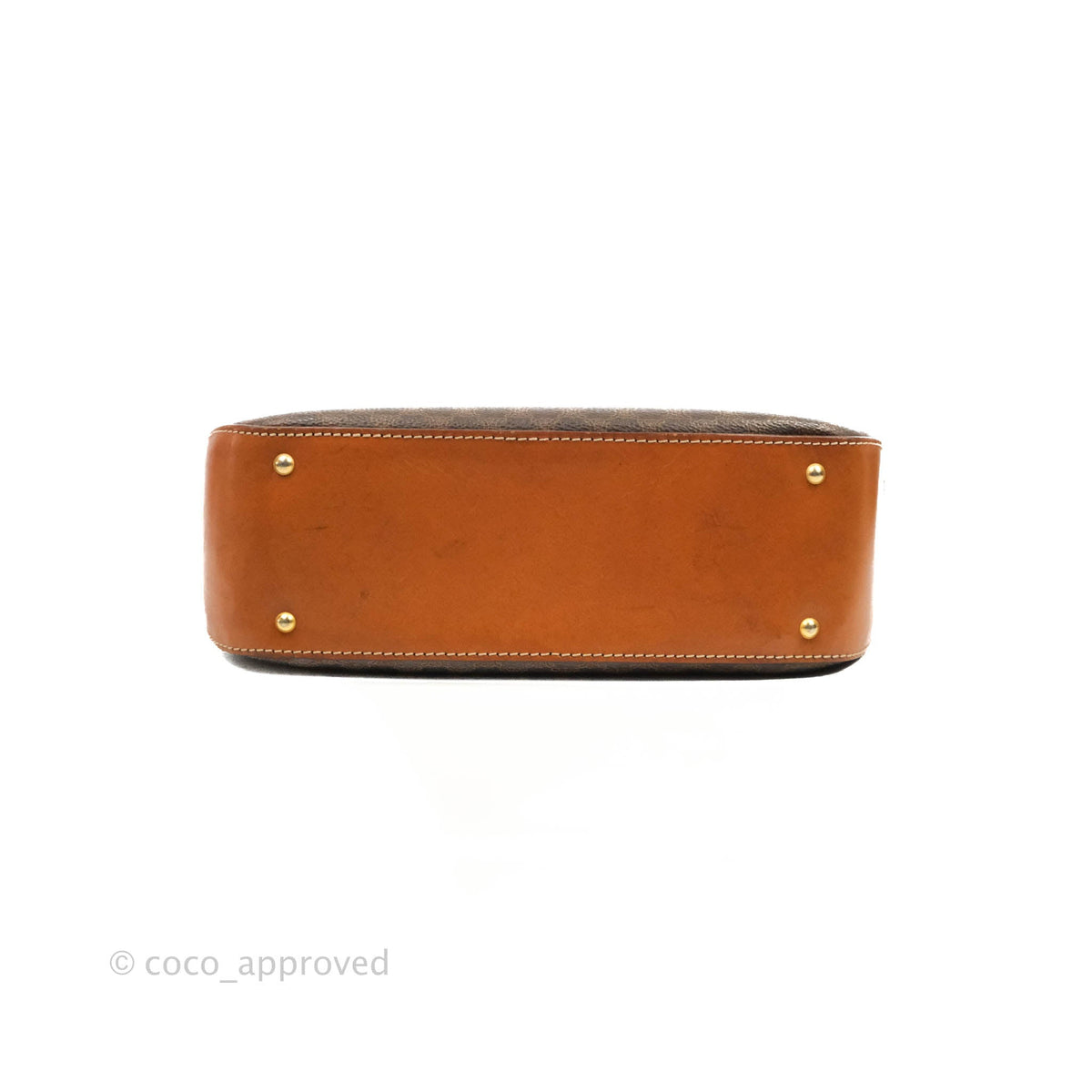 Celine Vintage Brown Canvas Top Handle Bag