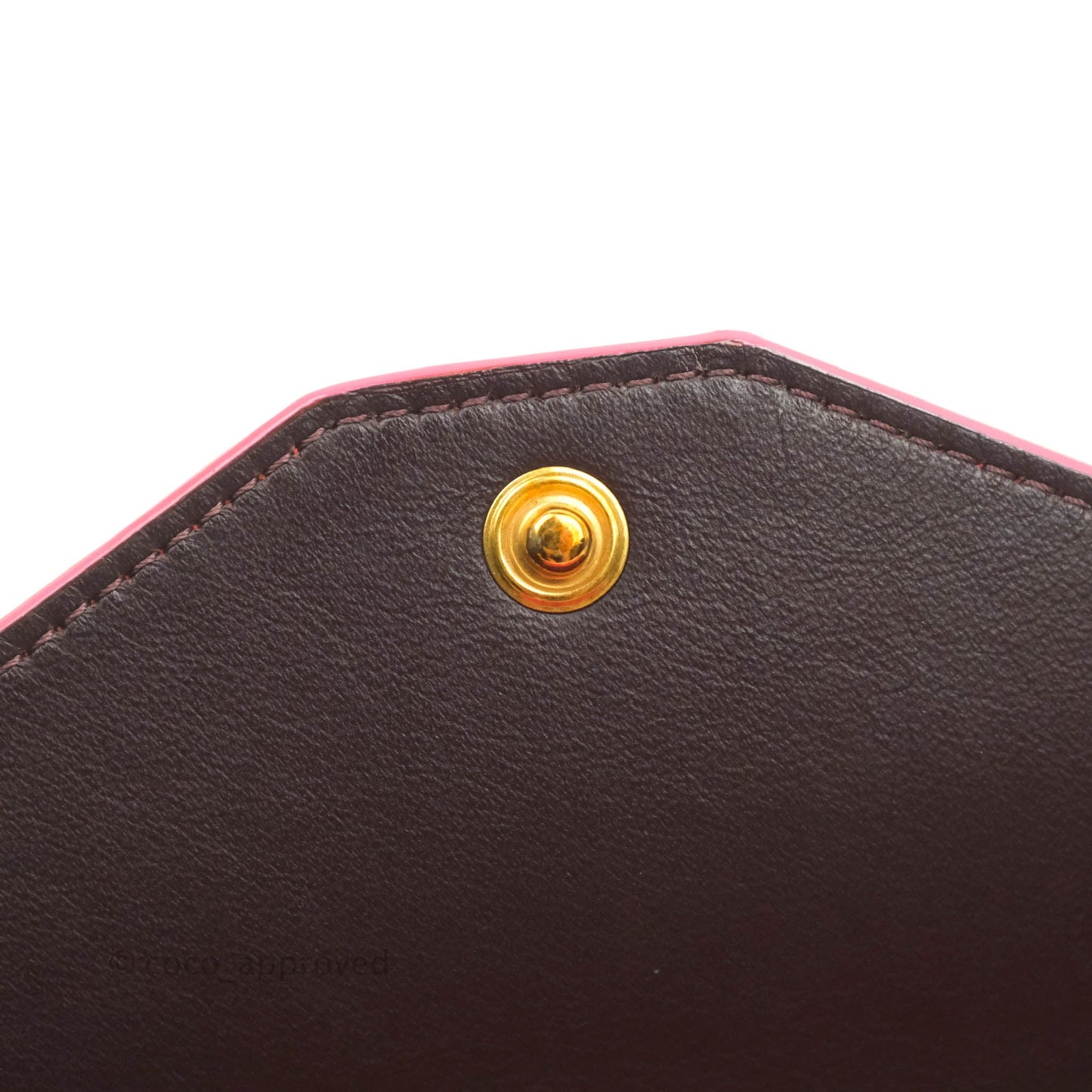 Celine Pocket Envelope Wallet on Chain Maroon