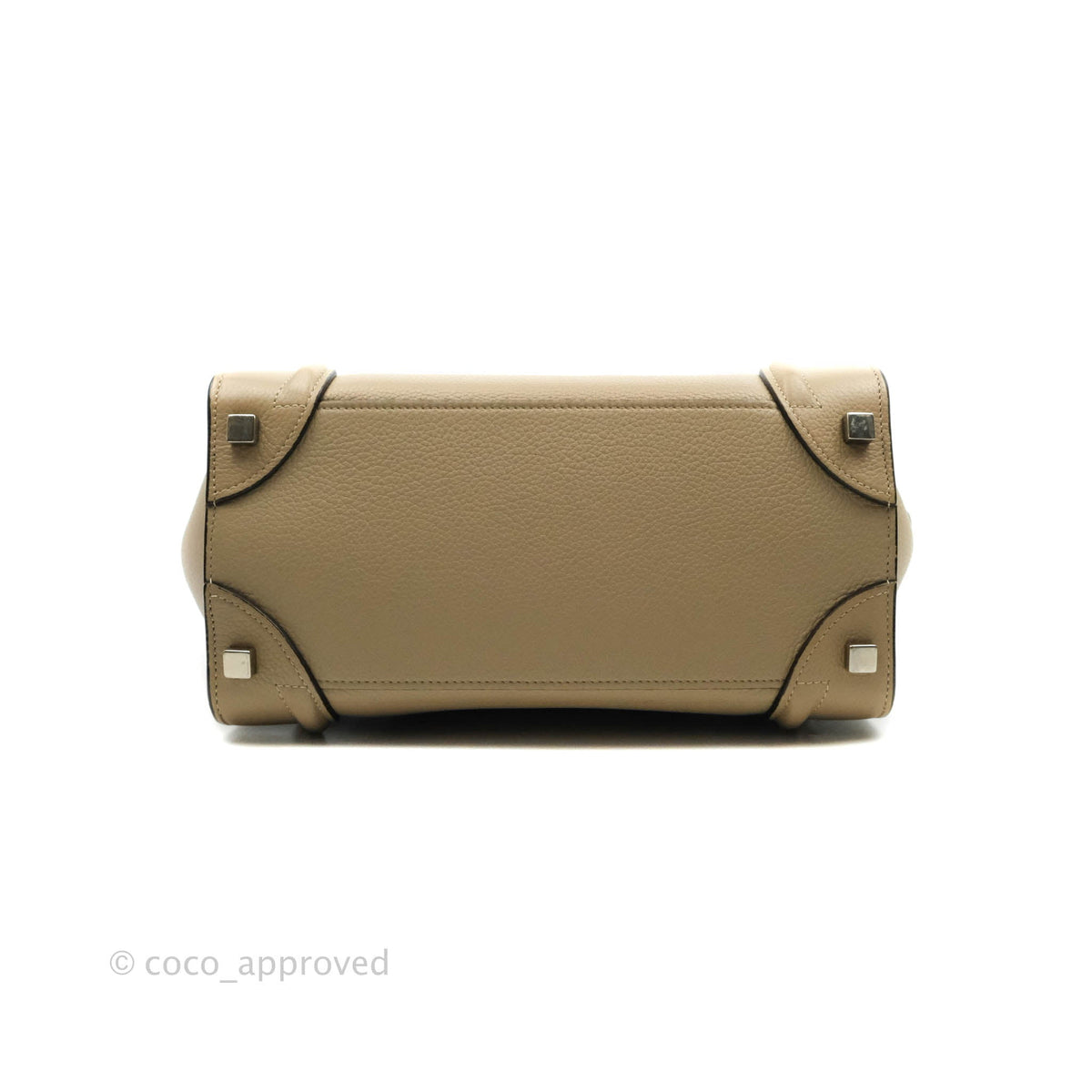 Celine Micro Luggage Handbag Dune Grained Calfskin