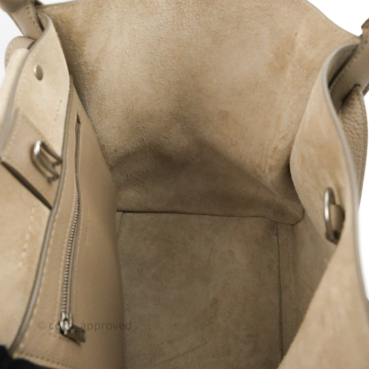 Celine Small Big Bag Light Taupe Supple Grained Leather Silver Hardware
