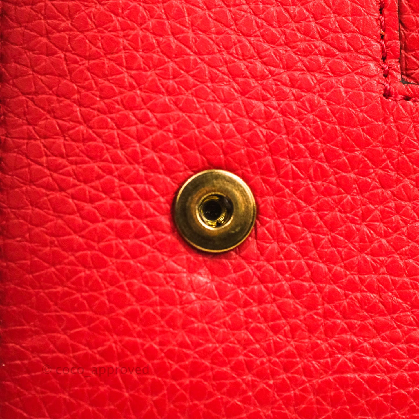 Celine Large Multifunction Flap Wallet Red Grained Leather