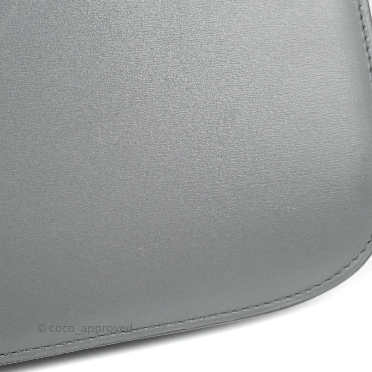 Celine Medium Classic Box Flap Grey Calfskin