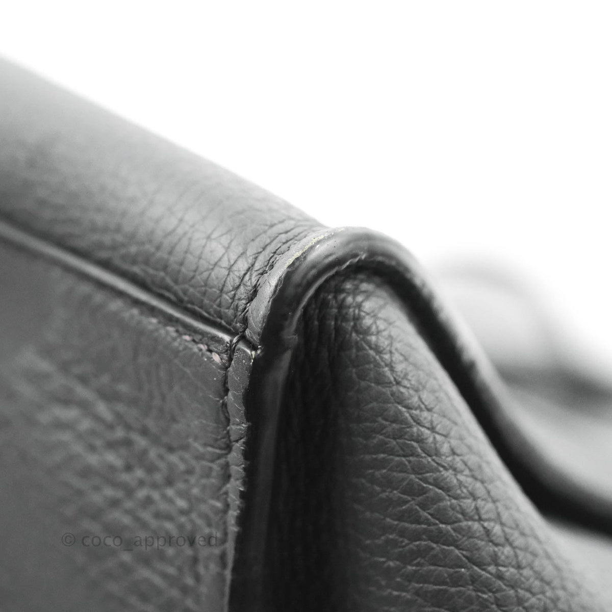 Celine Small Big Bag Black Supple Grained Leather Silver Hardware Dark Grey