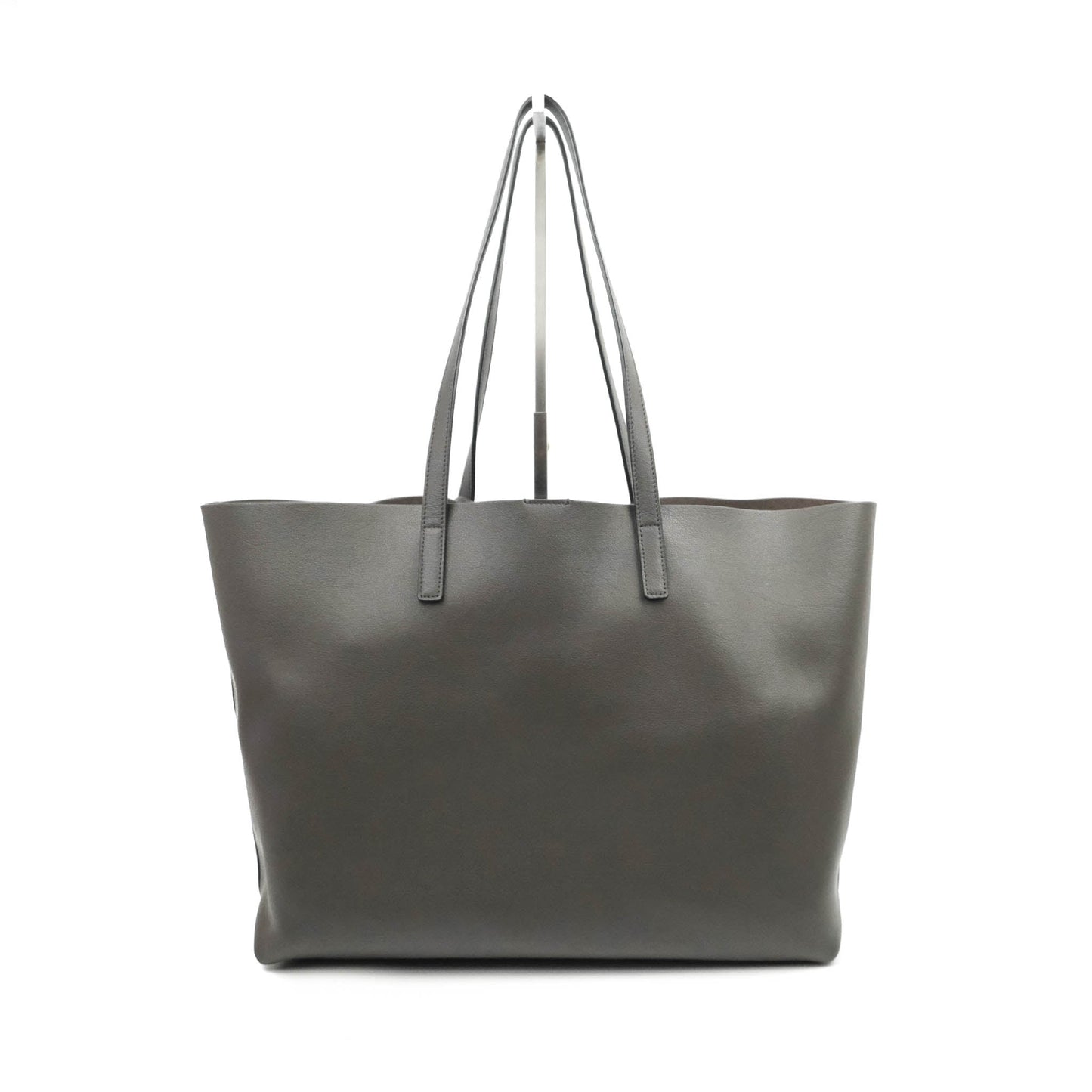 Saint Laurent East West with Pouch Dark Grey Calfskin Tote Bag