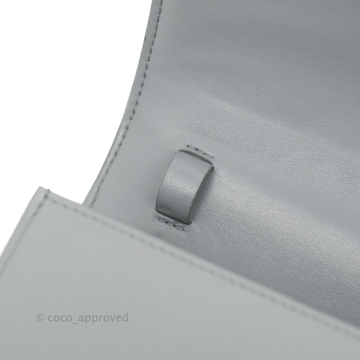 Celine Medium Classic Box Flap Grey Calfskin