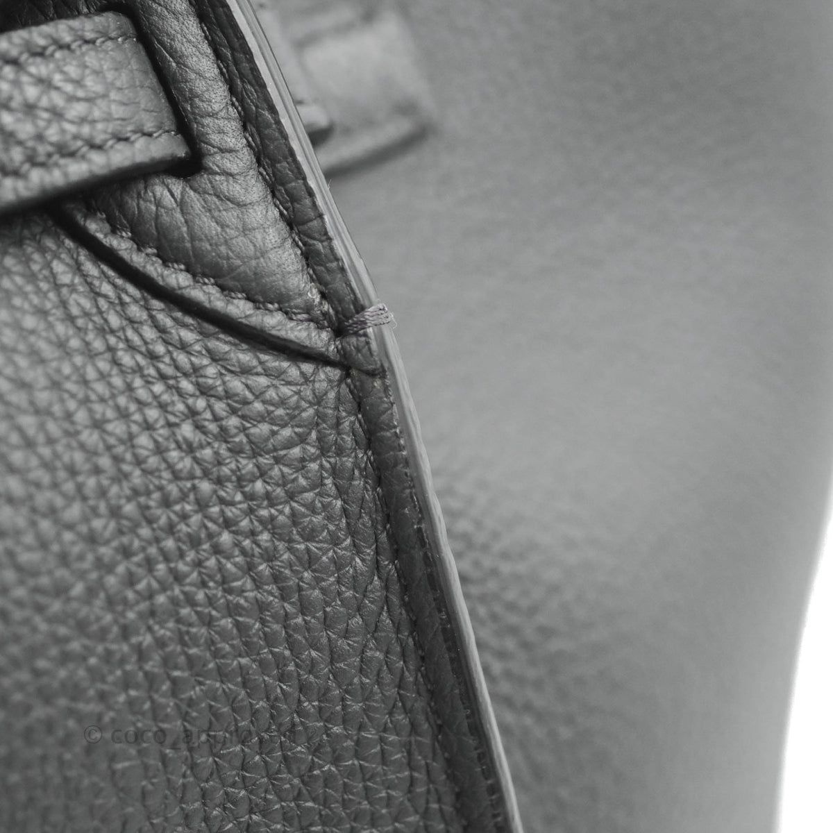 Celine Small Big Bag Black Supple Grained Leather Silver Hardware Dark Grey