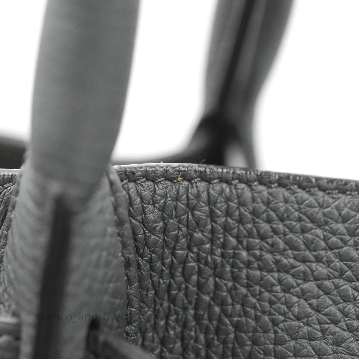 Celine Small Big Bag Black Supple Grained Leather Silver Hardware Dark Grey