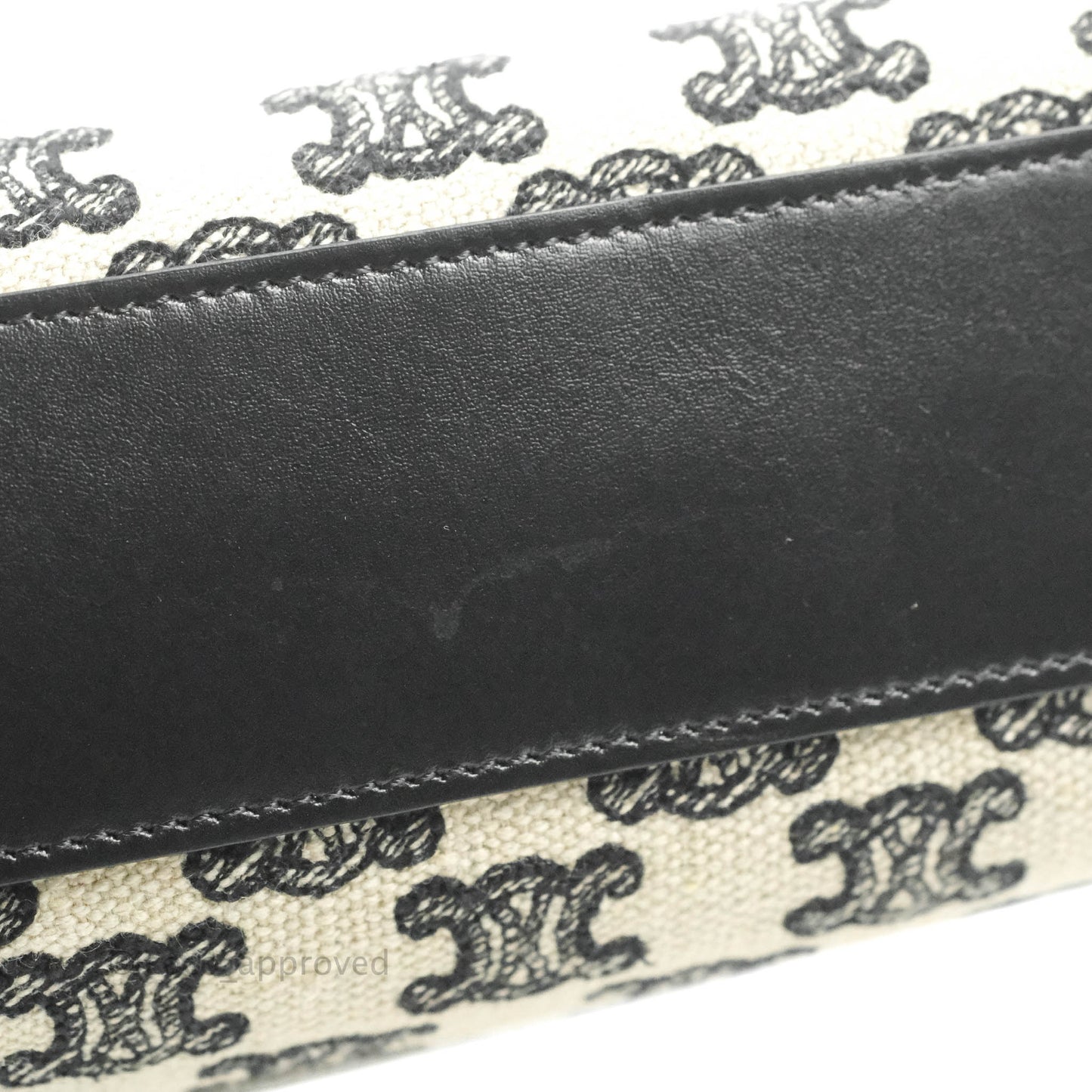 Celine Small Cabas Vertical Tote Triomphe Embroidery Black Textlie