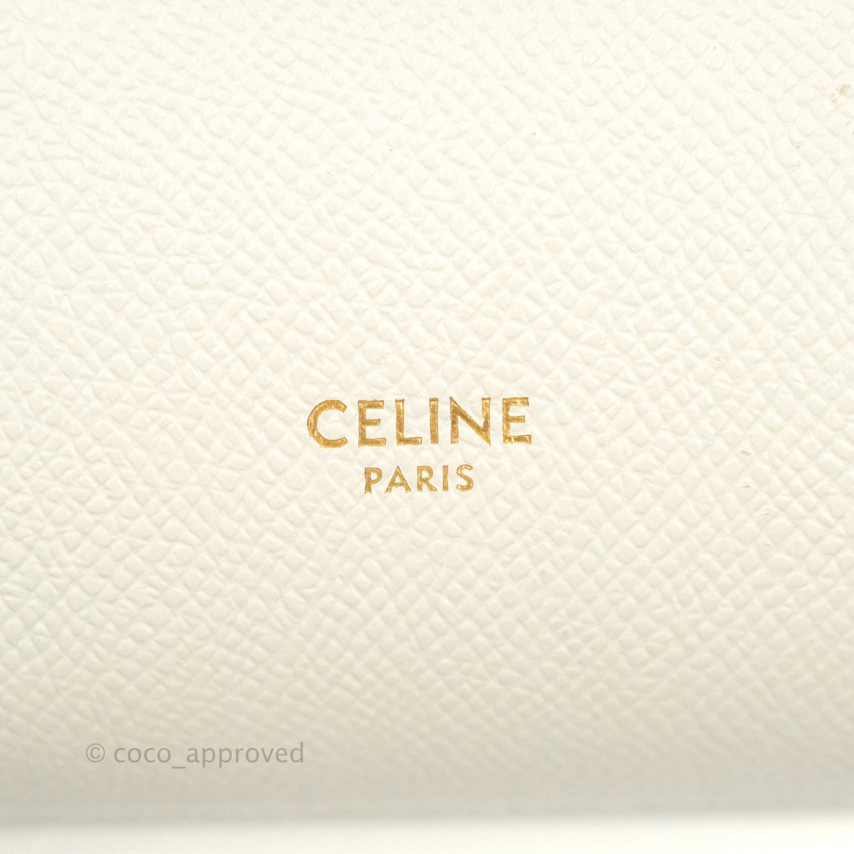 Celine Pico Belt Bag White Grained Calfskin Gold Hardware