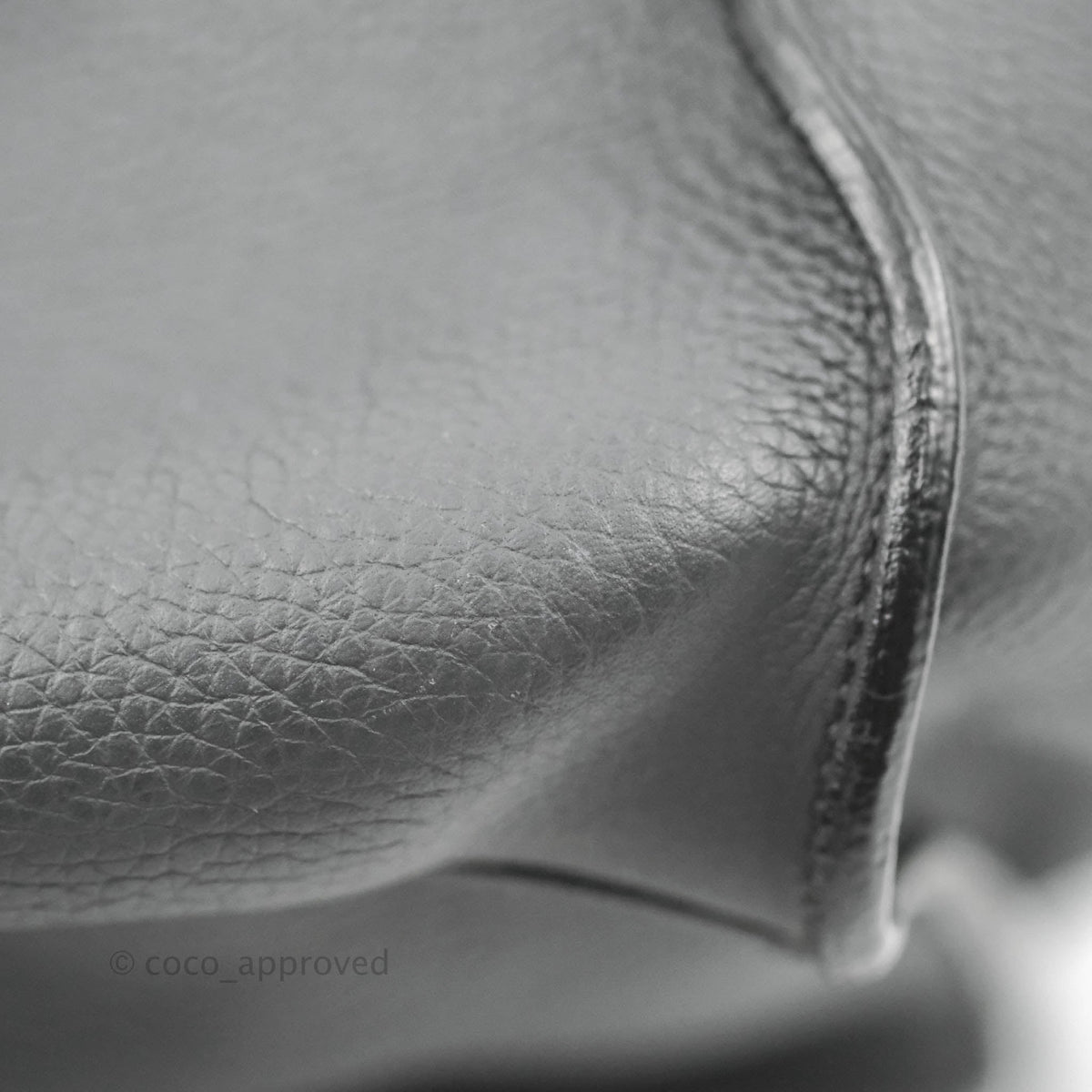 Celine Small Big Bag Black Supple Grained Leather Silver Hardware Dark Grey
